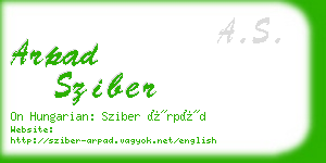 arpad sziber business card